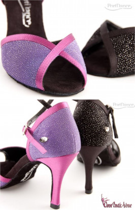 PORT DANCE SALSA TANGO PD500 VIOLET FUSHIA GLITTER