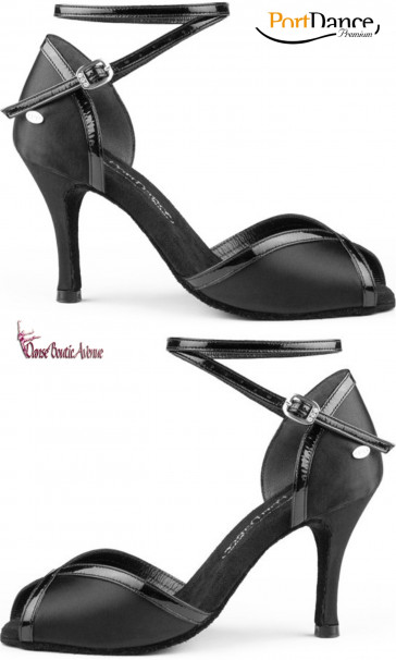 PORT DANCE SALSA TANGO PD500 BLACK SATIN