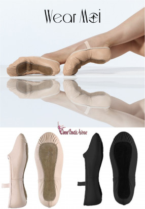 497-Soulier de Ballet Adulte enToile Extensible Double Semelles