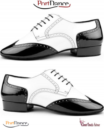 PD042 TANGO WHITE BLACK SHOES PORT DANCE