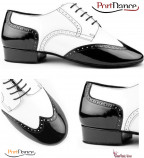 TANGO SHOES WHITE BLACK PD042 PORT DANCE MENS